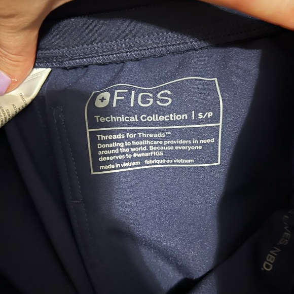 Figs Navy Zamora joggers Small Petite - Picture 2 of 3
